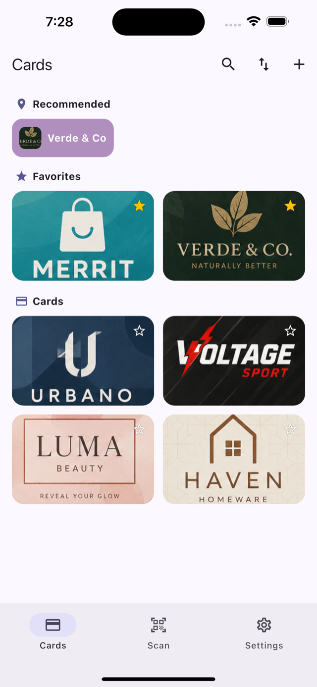 Card grid