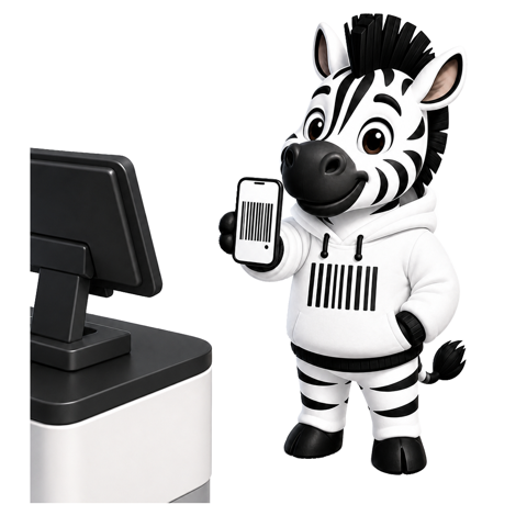 Showing a barcode at checkout