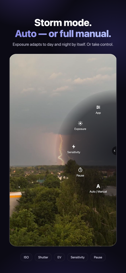 Radial settings menu